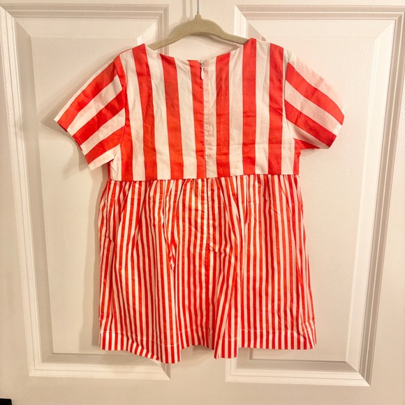 Coco Au Lait Striped Cotton Dress in Coral NWT 3T - Picture 5 of 5
